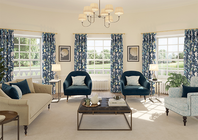 Abigail, Navy - Made to Measure Curtains - Image 13